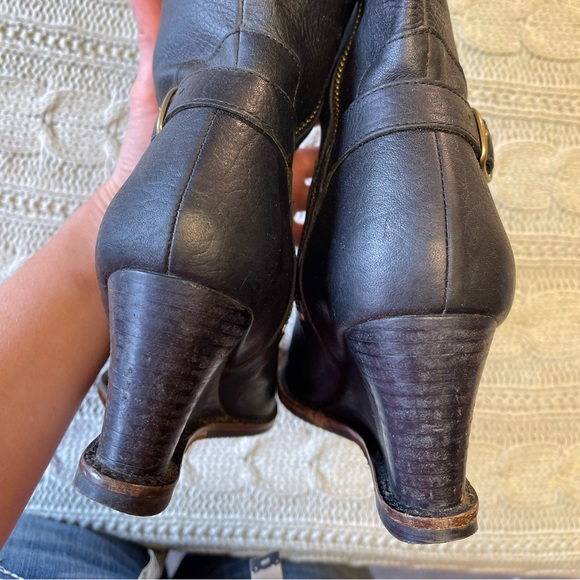J shoes leather knee high wedge boots size 8.5 - Picture 6 of 12